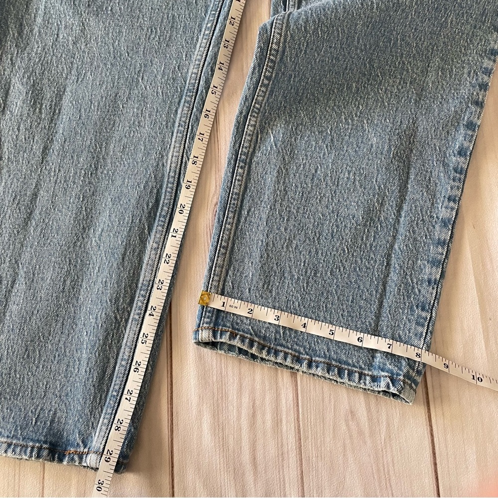 Abercrombie & Fitch Curve Love 90s Straight Ultra High Rise Jeans Womens 18 Blue - Picture 10 of 12